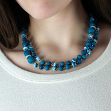 Navajo Blue 2-Length Beaded Necklace