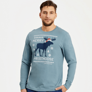 Ugly Sweater Merry Christmoose Long Sleeve T-Shirt