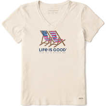 Tie Dye USA Beach Chairs V-Neck T-Shirt
