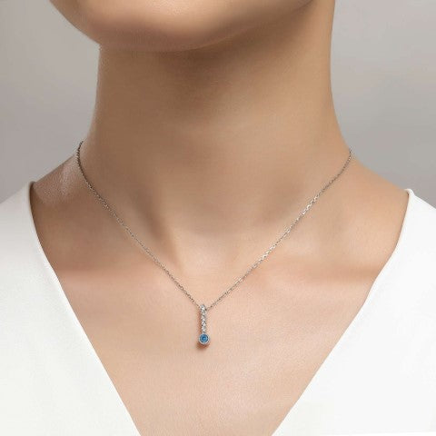 Long Birthstone Pendant