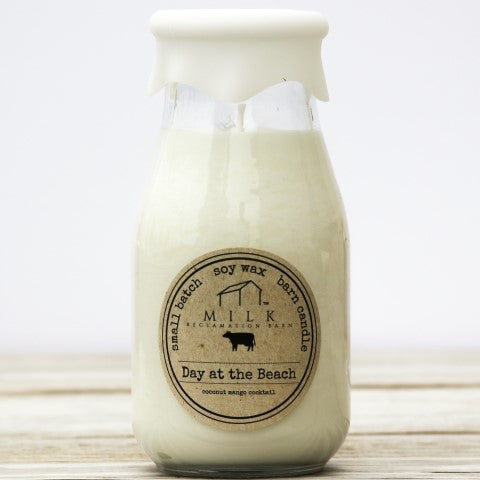 Day at the Beach Milk Bottle Candle