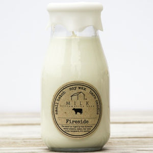 Fireside Milk Bottle Candle