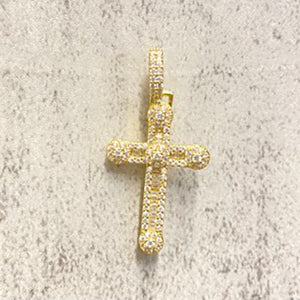 Gold Sparkle Cross Pendant