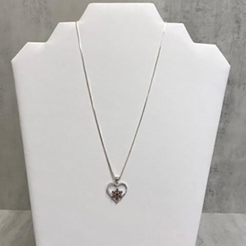 Snowflake in Heart Pendant