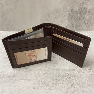 Bi-Fold Wallet with Zippered Compartment
