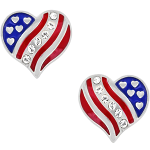 Hearts & Stripes Post Earrings