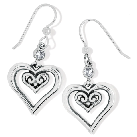 Duet Heart French Wire Earrings