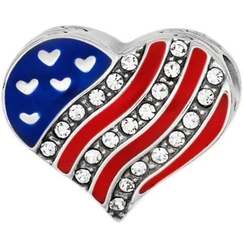 Hearts & Stripes Bead