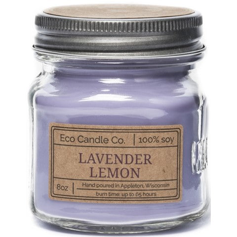 Lavender Lemon Retro Mason Jar Candle