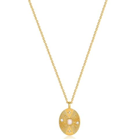 Scattered Stars Opal Disc Necklace