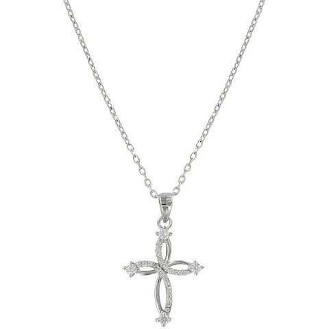 Tangled Arms Silver Cross Necklace