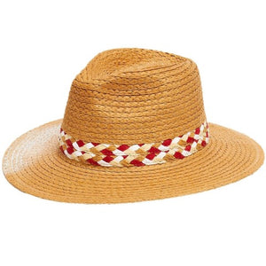Red/White Band Panama Hat