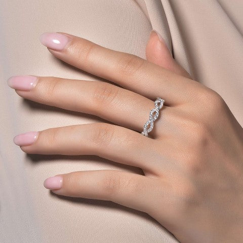 Crossover Weave Band Ring