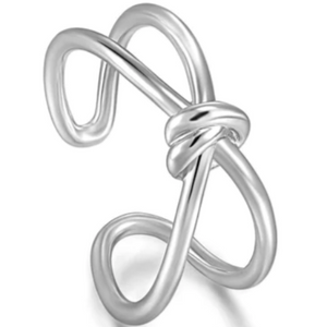 Knot Double Band Adjustable Ring
