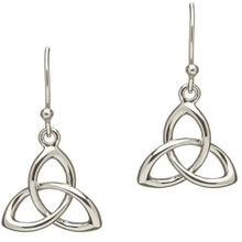 Silver Trinity Dangle Earrings