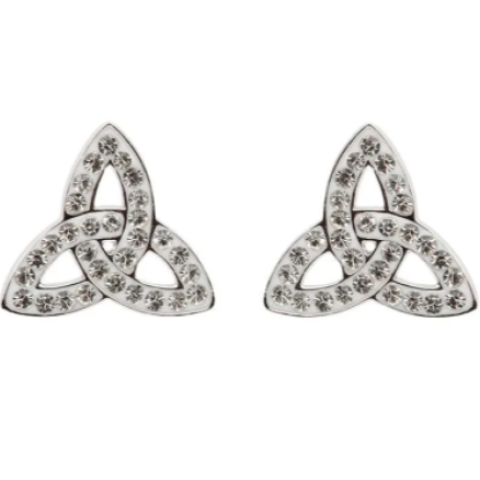 Crystal Trinity Stud Earrings