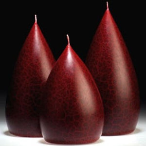 Short Berry Red Pillar Candle
