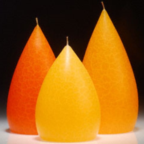 Short Citrus Pillar Candle