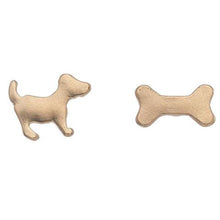 Dog & Bone Stud Bud Earrings