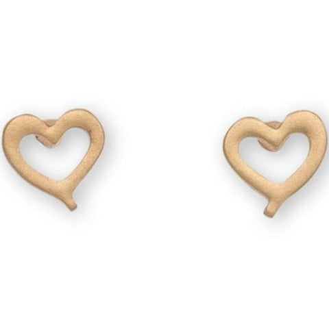 Heart Stud Bud Earrings