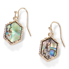 Abalone Hexagon with Gold Trim