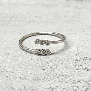 3 Dots Double Bar Ring