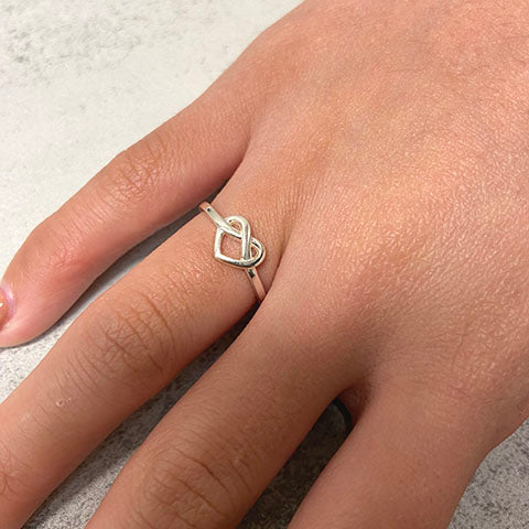 Weave Open Heart Ring