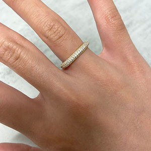 Cubic Zirconia Narrow Band Ring