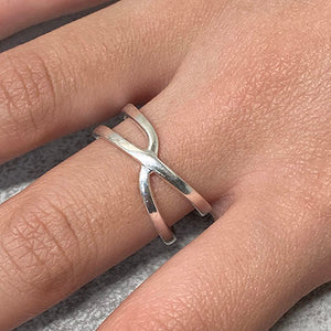 Crisscross Dual Band Ring