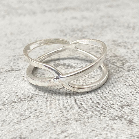 Crisscross Dual Band Ring