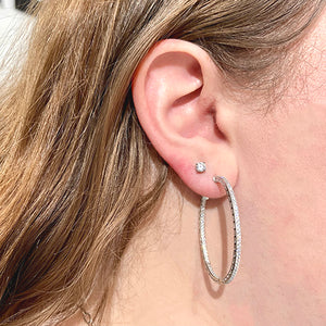 Hinged Oval Hoop Earrings