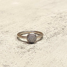 Antique Pave Round Solitaire Ring
