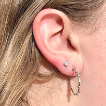 Pebble Hoop C-Shaped Earrings