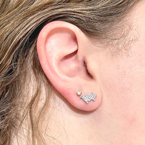 Miss Piggy Sparkle Stud Earrings