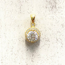 Round Halo Solitaire Necklace
