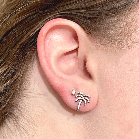 Palm Tree Stud Earrings