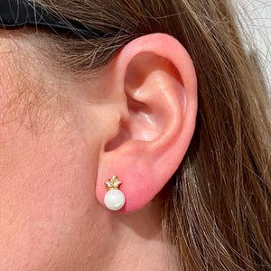 Pearl Pineapple Stud Earrings