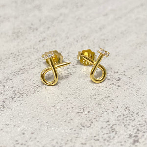 Bent Nail Stud Earrings