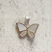 Sparkly Opal Butterfly Pendant
