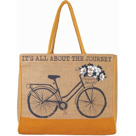 Trust the Journey Burlap Tote