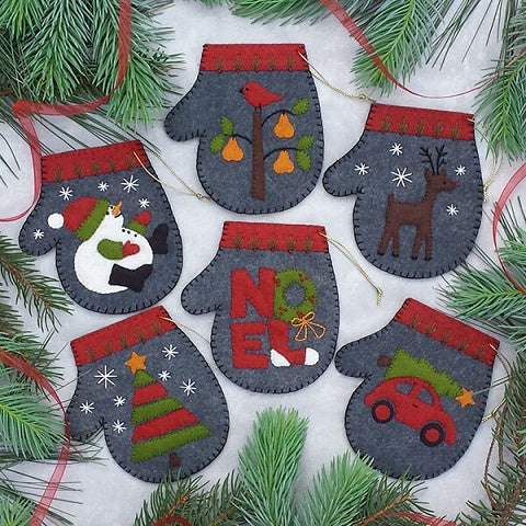 Charcoal Mittens Ornament Kit