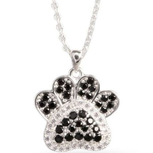 Crystal Paw Print Necklace