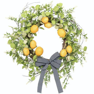 Leaf & Lemon with Bow Wreath