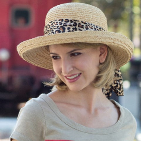 Kettle Hat with Leopard Scarf