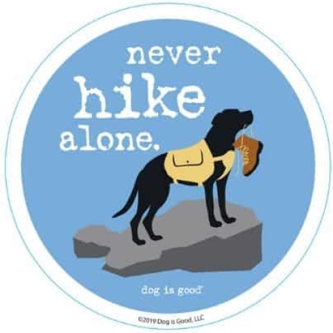 Never Hike Alone Sticker