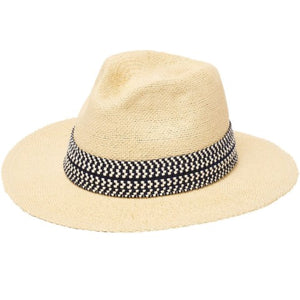 Checkered Band Panama Hat