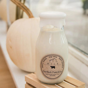 Perfect Pumpkin Milk Bottle Candle