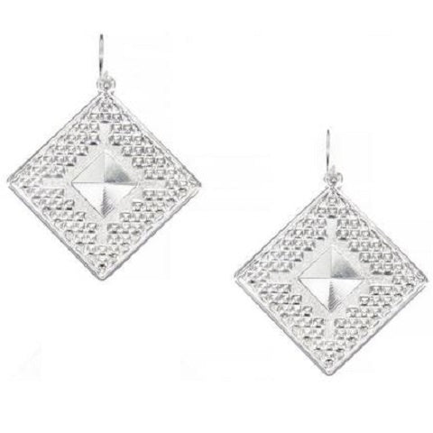 Diamond Pyramid Earrings